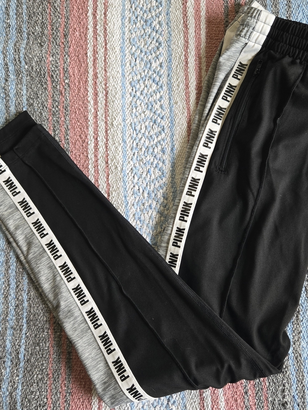 PINK Victoria's Secret Black Ultimate Waistband Joggers